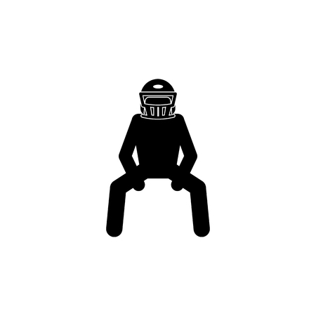 American football player icon.Element of popular american football icon. Premium quality graphic design. Signs, symbols collection icon for websites, web design, on white background.のイラスト素材