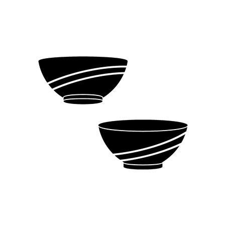 Porcelain bowl icon. Element of kitchenware icon. Premium quality graphic design. Signs, outline symbols collection icon for websites, web design, mobile app on white backgroundのイラスト素材
