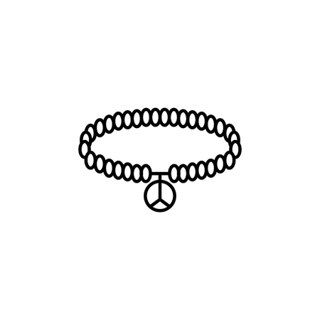 Hippie bracelet icon on white background.のイラスト素材