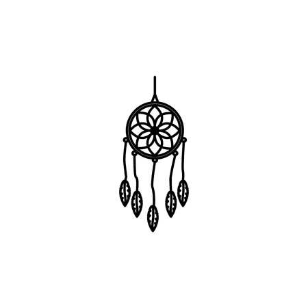 Dream catcher icon on white background.のイラスト素材