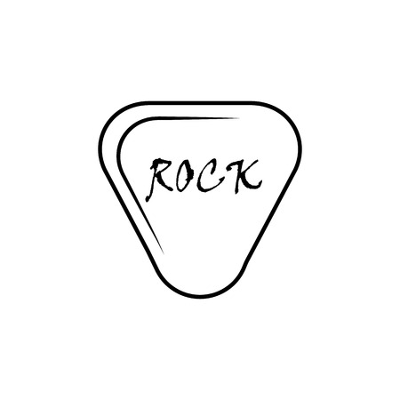 Rock inscription with the letters icon on white backgroundのイラスト素材
