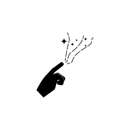 Magic of hands icon on white backgroundのイラスト素材