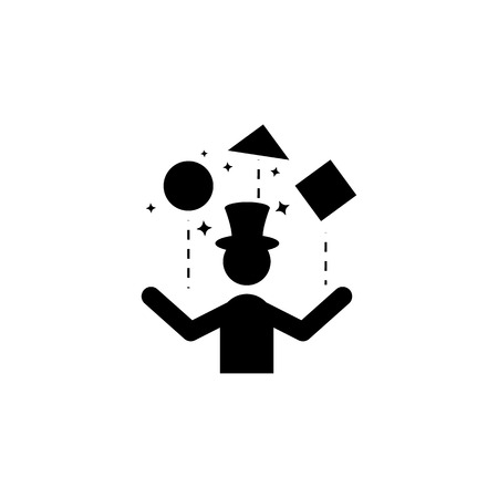 Focus with objects icon on white backgroundのイラスト素材