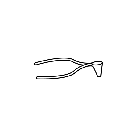 Surgical scissors line icon. Element of Medicine tools Icon. Premium quality graphic design. Signs, symbols collection, simple icon for websites, web design, mobile app on white backgroundのイラスト素材