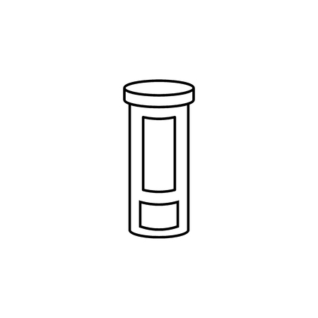 medicine bottle line icon. Element of Medicine tools Icon. Premium quality graphic design. Signs, symbols collection, simple icon for websites, web design, mobile app on white backgroundのイラスト素材