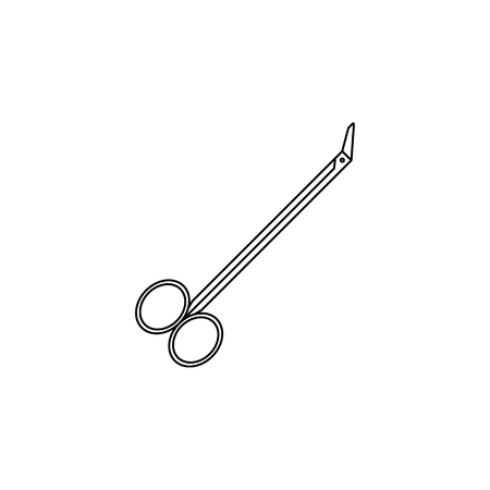 Surgical scissors line icon. Element of Medicine tools Icon. Premium quality graphic design. Signs, symbols collection, simple icon for websites, web design, mobile app on white backgroundのイラスト素材