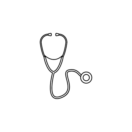Stethoscope or steth linel icon. Element of Medicine tools Icon. Premium quality graphic design. Signs, symbols collection, simple icon for websites, web design, mobile app on white backgroundのイラスト素材