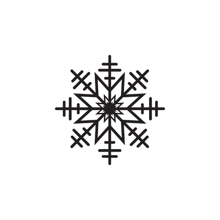 Snowflake vector icon on white background.のイラスト素材