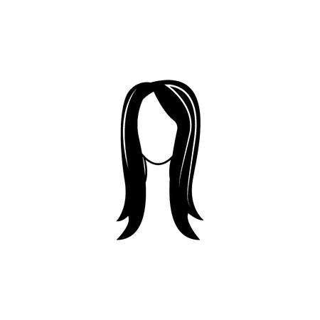 female hairstyle icon.Element hairstyles  icon. Premium quality graphic design. Signs, symbols collection icon for websites, web design, on white backgroundのイラスト素材