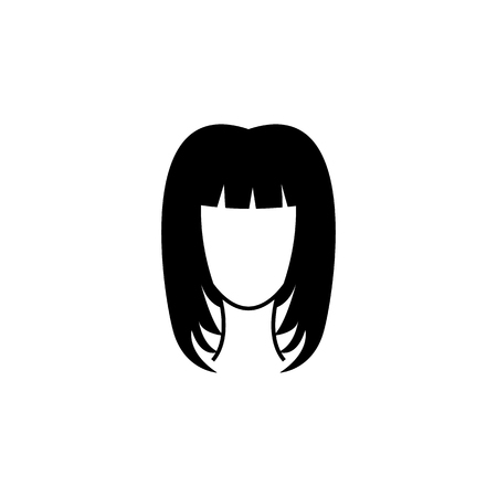 Female hairstyle icon.Element hairstyles icon. Premium quality graphic design. Signs, symbols collection icon for websites, web design, on white backgroundのイラスト素材