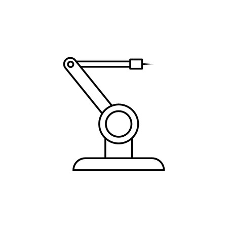 Robot with needle pointing right icon Element of popular robot icon.のイラスト素材