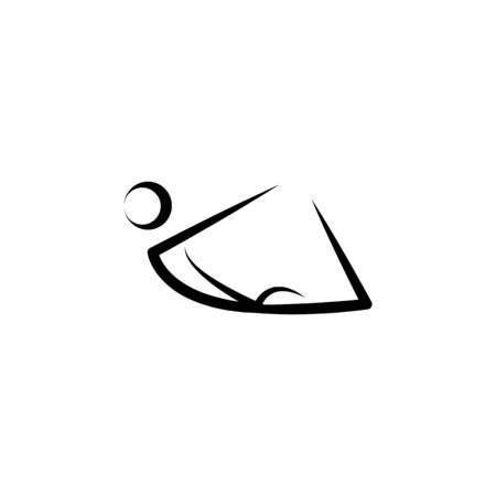 yoga icon. Element of healthy life icon. Premium quality graphic design icon. Signs and symbols collection icon for websites, web design, mobile app on white backgroundのイラスト素材