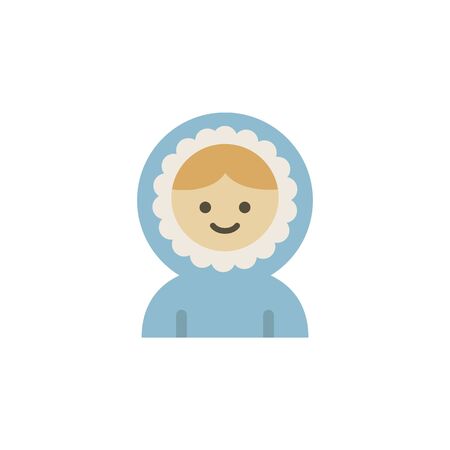 Eskimos color icon. Elements of winter wonderland multi colored icons. Premium quality graphic design icon on white backgroundのイラスト素材