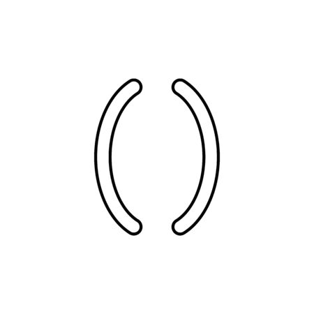 bracket character icon. Thin line  icon for website design and development, app development. Premium icon on white backgroundのイラスト素材