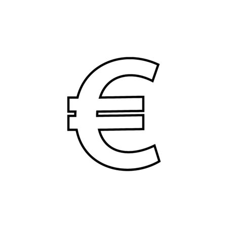 euro sign icon. Thin line  icon for website design and development, app development. Premium icon on white backgroundのイラスト素材