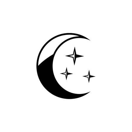 crescent moon icon. Element of weather icon. Premium quality graphic design. Signs and symbols collection icon for websites, web design, mobile app on white backgroundのイラスト素材