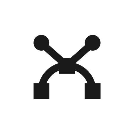 user path anchor icon. Signs and symbols can be used for web, logo, mobile app, UI, UX on white backgroundのイラスト素材