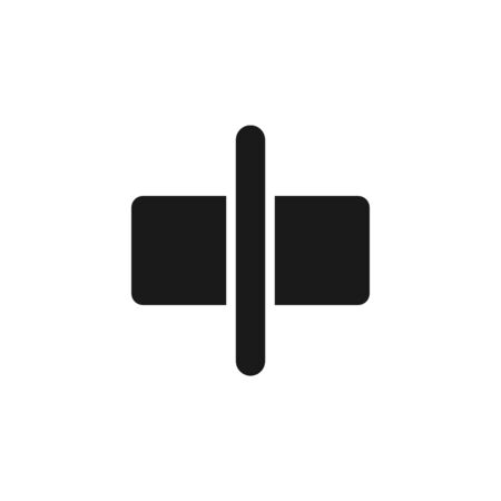 user center align icon. Signs and symbols can be used for web, logo, mobile app, UI, UX on white backgroundのイラスト素材