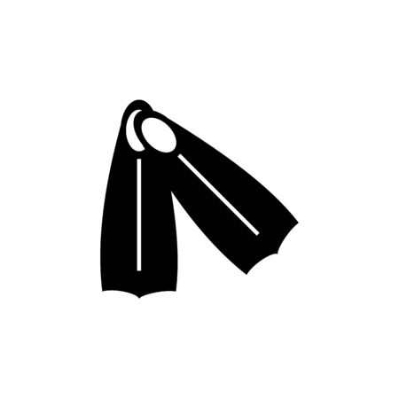 Diving flippers icon on a white backgroundのイラスト素材