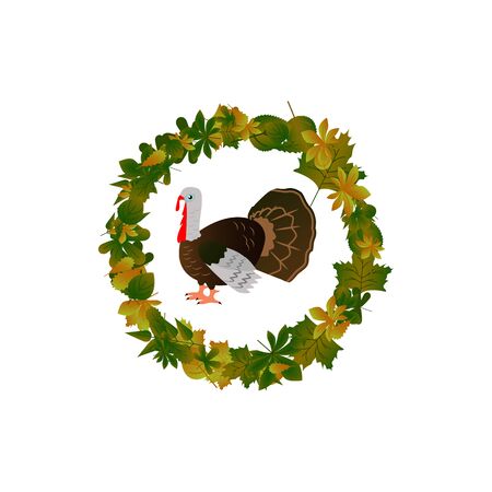 Turkey color icon. Element of Happy Thanksgiving Day illustration. Premium quality graphic design icon. Signs and symbols collection icon for websites, web design, mobile app on white backgroundのイラスト素材