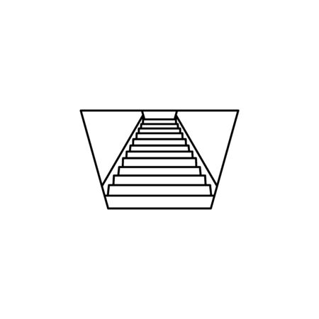 stairs down icon. Stairs in our life Icon. Premium quality graphic design. Signs, symbols collection, simple icon for websites, web design, mobile app on white backgroundのイラスト素材