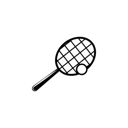 tennis racket and ball icon. Element of sport icon for mobile concept and web apps. Isolated tennis racket and ball icon can be used for web and mobile. Premium icon on white backgroundのイラスト素材