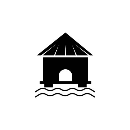 bungalow icon. Element of beach holidays icon for mobile concept and web apps. Isolated bungalow icon can be used for web and mobile. Premium icon on white backgroundのイラスト素材