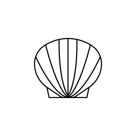 clam icon.Element of popular sea animals icon. Premium quality graphic design. Signs, symbols collection icon for websites, web design, on white backgroundのイラスト素材