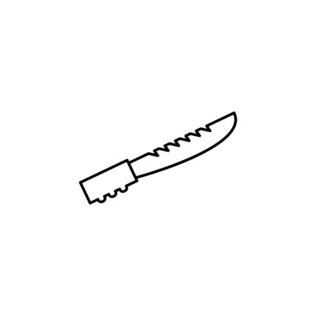 military knife icon. Element of safari for mobile concept and web apps illustration. Thin line icon for website design and development, app development on white backgroundのイラスト素材