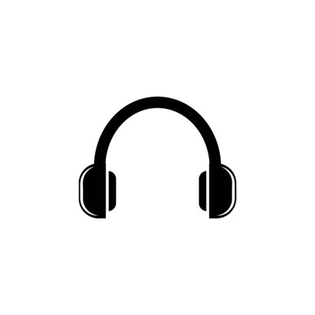 headphones icon. Element of music icon. Premium quality graphic design icon. Signs and symbols collection icon for websites, web design, mobile app on white backgroundのイラスト素材