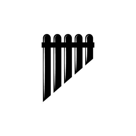 flute icon. Element of music icon. Premium quality graphic design icon. Signs and symbols collection icon for websites, web design, mobile app on white backgroundのイラスト素材