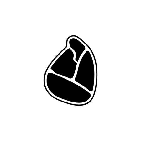 piece of meat illustration. Element of meat product icon for mobile concept and web apps. Isolated piece of meat icon can be used for web and mobile. Premium icon on white backgroundのイラスト素材