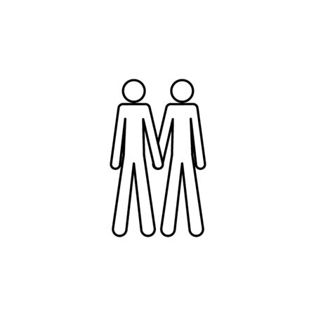 couple of gays icon. Element of LGBT illustration. Premium quality graphic design icon. Signs and symbols collection icon for websites, web design, mobile app on white backgroundのイラスト素材