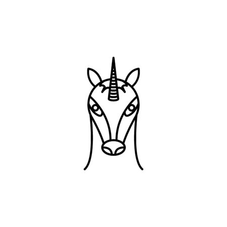 unicorn icon. Element of LGBT illustration. Premium quality graphic design icon. Signs and symbols collection icon for websites, web design, mobile app on white backgroundのイラスト素材
