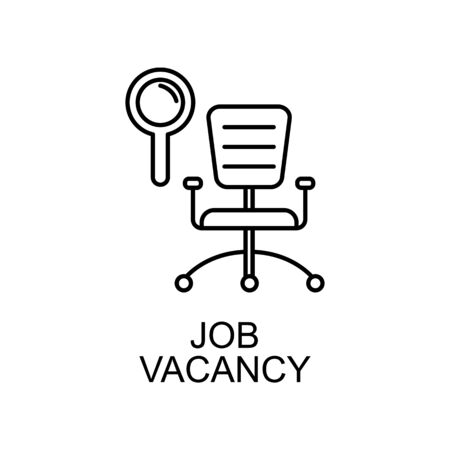 job vacancy line icon. Element of human resources icon for mobile concept and web apps. Thin line job vacancy icon can be used for web and mobile. Premium icon on white backgroundのイラスト素材