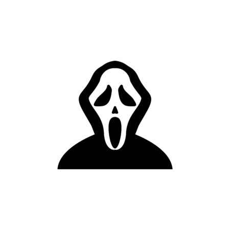 mask scream icon. Element of ghost elements illustration. Thin line  illustration for website design and development, app development. Premium icon on white backgroundのイラスト素材
