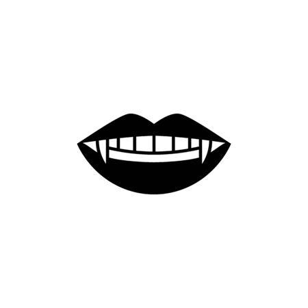 fangs icon. Element of ghost elements illustration. Thin line  illustration for website design and development, app development. Premium icon on white backgroundのイラスト素材