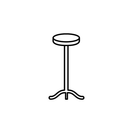 a chair for a piano icon. Element of furniture for mobile concept and web apps. Thin line  icon for website design and development, app development. Premium icon on white backgroundのイラスト素材