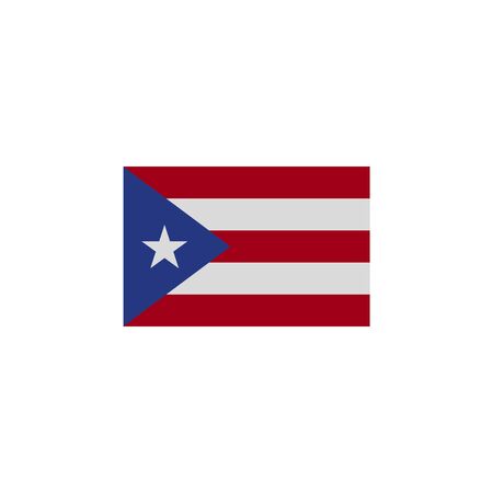 flag of Puerto Ricco colored icon. Elements of flags illustration icon. Signs and symbols can be used for web, logo, mobile app, UI, UX on white backgroundのイラスト素材
