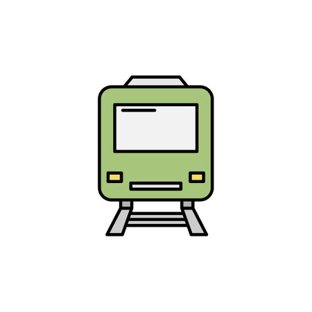 train line illustration icon. Signs and symbols can be used for web, logo, mobile app, UI, UXのイラスト素材