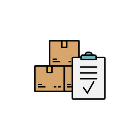 verification line illustration icon. Signs and symbols can be used for web, logo, mobile app, UI, UXのイラスト素材