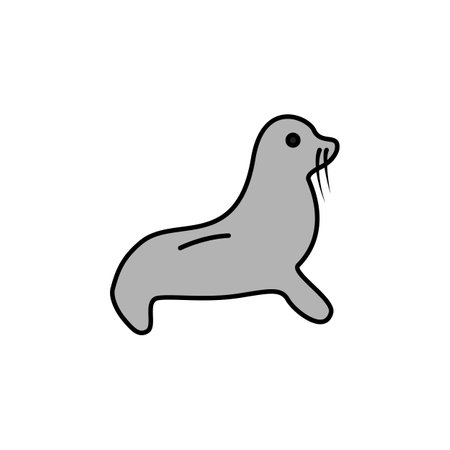seal line icon. signs and symbols can be used for web, logo, mobile app, ui, ux colored iconのイラスト素材
