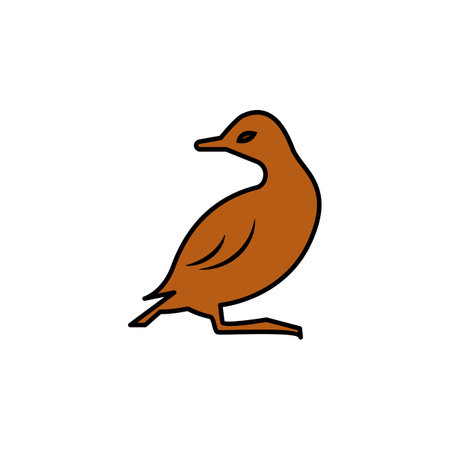 guillemot line icon. signs and symbols can be used for web, logo, mobile app, ui, ux colored iconのイラスト素材