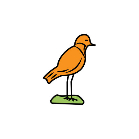 plover line icon. signs and symbols can be used for web, logo, mobile app, ui, ux colored iconのイラスト素材