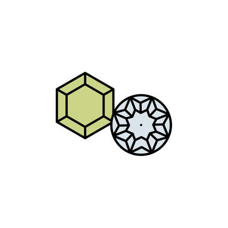 gems, diamond line icon. Elements of wedding illustration icons. Signs, symbols can be used for web, mobile app, UI, UXのイラスト素材