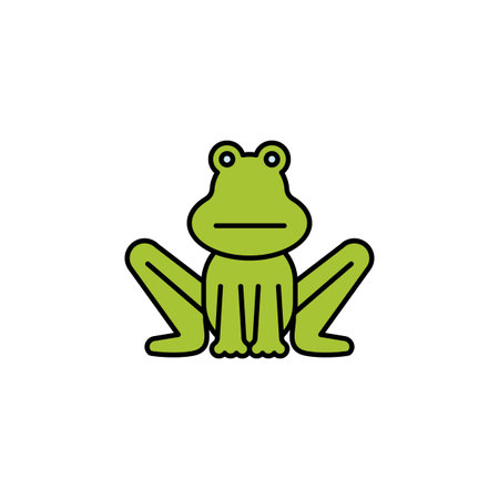 frog line icon. Element of jungle for mobile concept and web apps illustration. Thin lineのイラスト素材