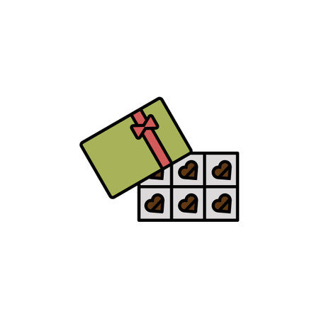 decoration, easter, box line colored icon. Signs and symbols can be used for web, logo, mobile app, UI, UXのイラスト素材