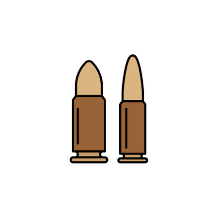 weapon, war, bullet, objection line colored icon. Elements of protests illustration icons. Signs, symbols can be used for web, logo, mobile app, UI, UXのイラスト素材