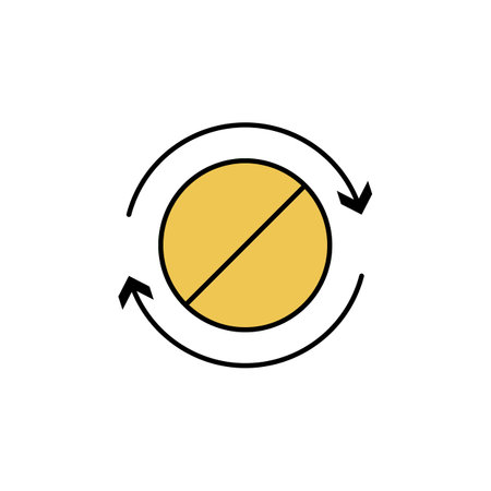 shapes and symbols, circular arrows, cancel, prohibition line colored icon. Elements of protests illustration icons. Signs, symbols can be used for web, logo, mobile app, UI, UXのイラスト素材