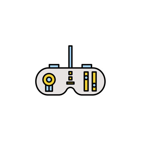 Robotics controller outline icon. Signs and symbols can be used for web, logo, mobile app, UI, UX on white background colored iconのイラスト素材